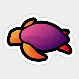 Purple turtle Sticker